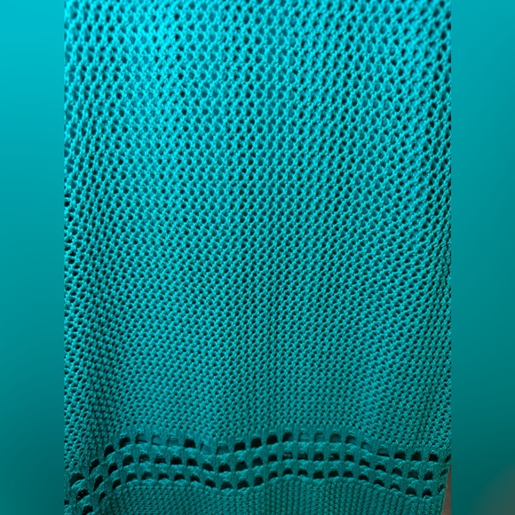 Lulus Green Crochet Midi Dress Small - Picture 5 of 8